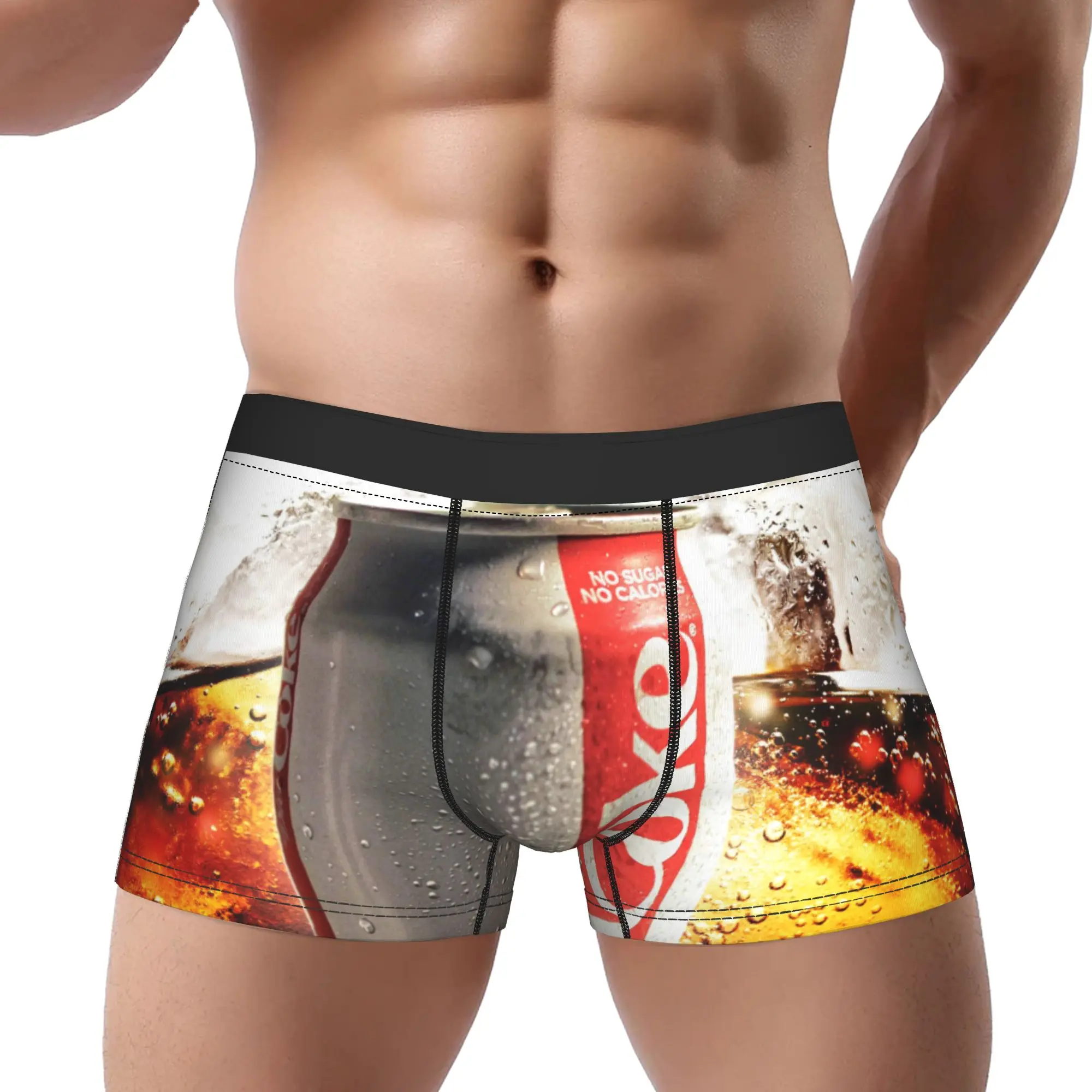 

dDiet Coke Can Ice Splash dDiet Coke Underpants Breathbale Panties Male Underwear Print Shorts Boxer Briefs