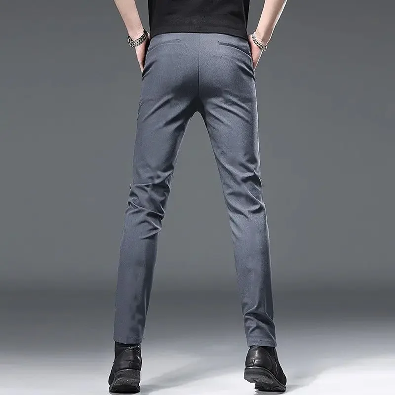 Slacks High Quality Cool Male Trousers Cooling Ice Silk Low Price Stylish Men\'s Casual Pants Sale Big Size Streetwear Classic