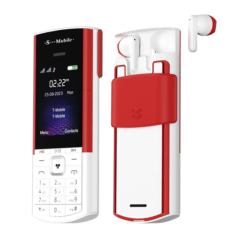 Latest Design S5710 2.4inch Dual Sim Big Button Big Battery 1500mAh 2G Cell Phone with TWS earbuds inbuilt