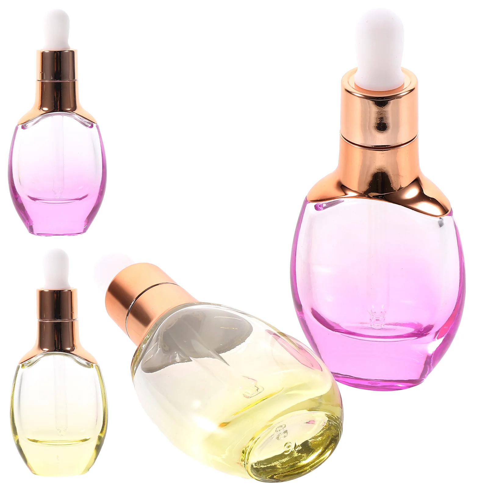 

4Pcs Essential Oil Glass Dropper Bottles Portable Multi-Function Leakproof Travel Sample Perfume Bottles Glass Dropper Bottle