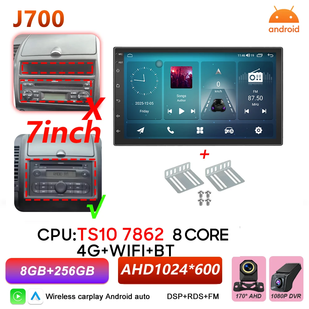 Android 16 Auto autoradio voor Nissan Note 2004 2005 2006 2007 2008 - 2012 Carplay multimediaspeler GPS navigatie DSP BT stereo