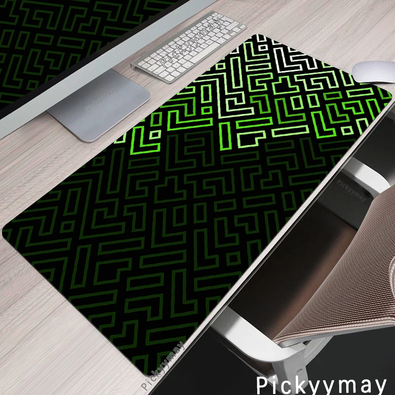 Imagem -03 - Mouse Pad Geométrico com Borda de Bloqueio Grande Gaming Mousepad Tapetes de Teclado Mouse Mat Beast Desk Pad Mouse Pads Office 80x30cm Xxl