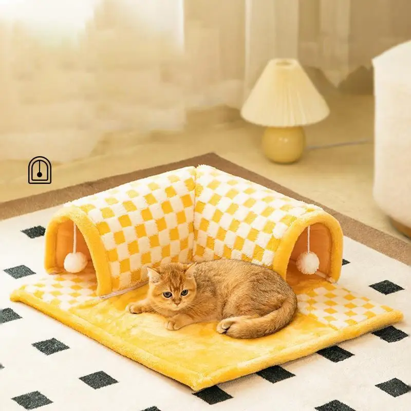 Cat Tunnel 2 In 1 Extensible Tunnel Toy Bed Tunnel Bored Cat Pet Toys Interactive Play Toy Pet Stuff Accessories For Pet Cats