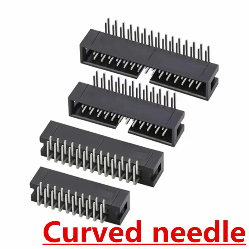 10pcs DC3 2.54mm Straight Curved Needle Header Connector Socket 6P-40P Horns Socket for Electronic Components