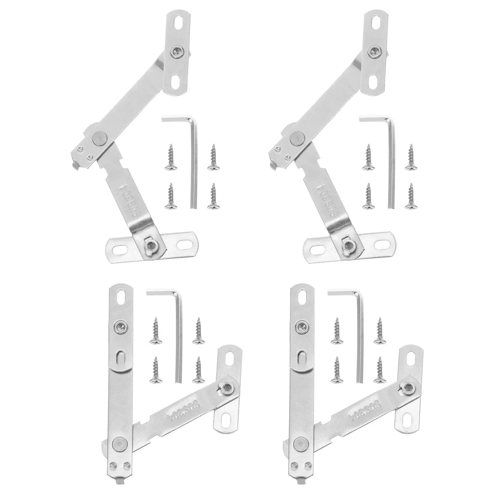 4 مجموعات نافذة المحدد الفولاذ المقاوم للصدأ فتح مقيد قفل الأمان بابية نافذة منزلقة جهاز التحكم في حارس السلامة