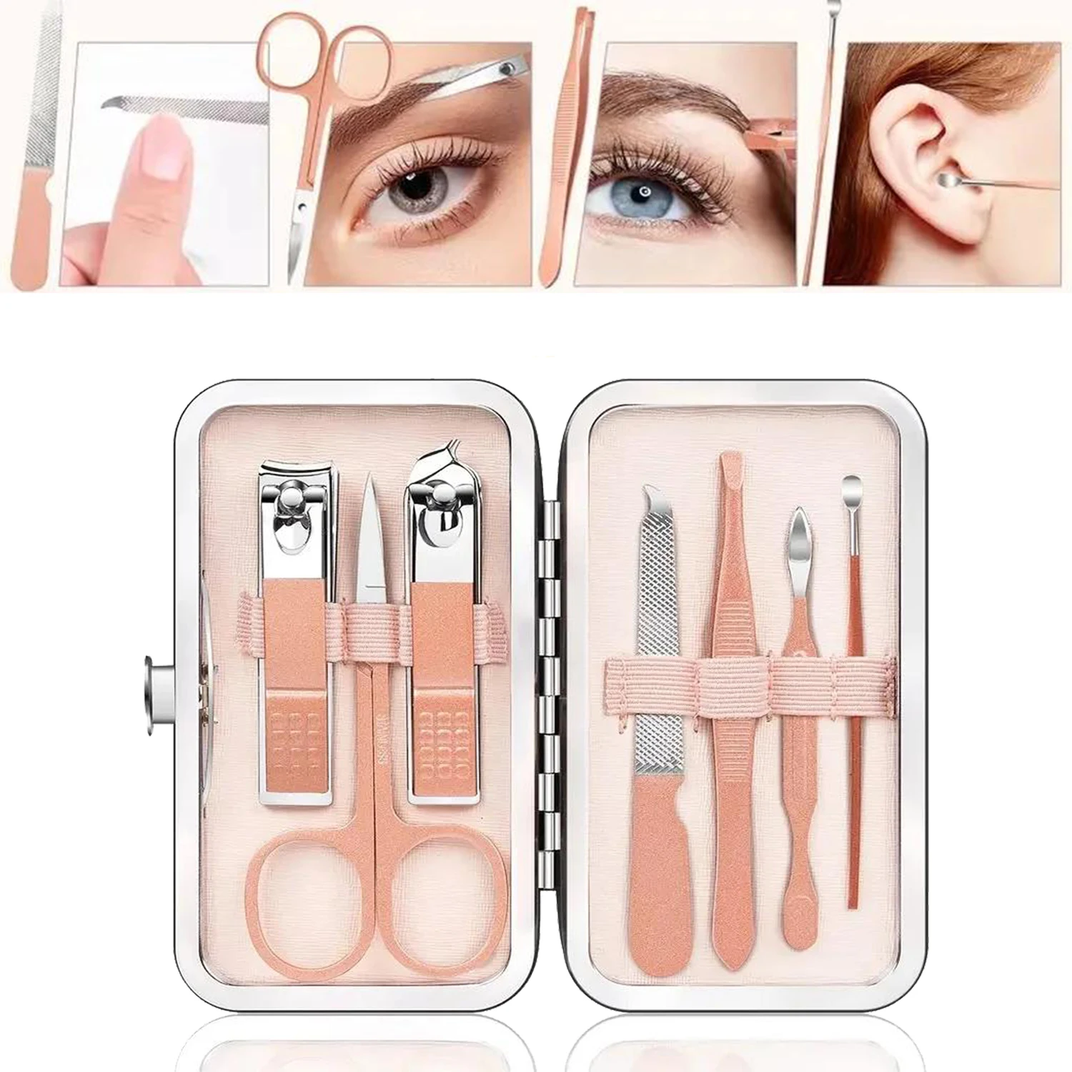 Professional Nail Cutter Tools With Travel Case Kit Nail Kit Nail Tools Manicure Set Pedicure Sets Nail Clipper Stainless Steel