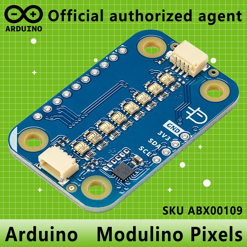 modulino-pixels-abx00109-8-rgb-led-カラー視覚効果表示-arduino-uno-r4-wifi-プラグアンドメイクキット