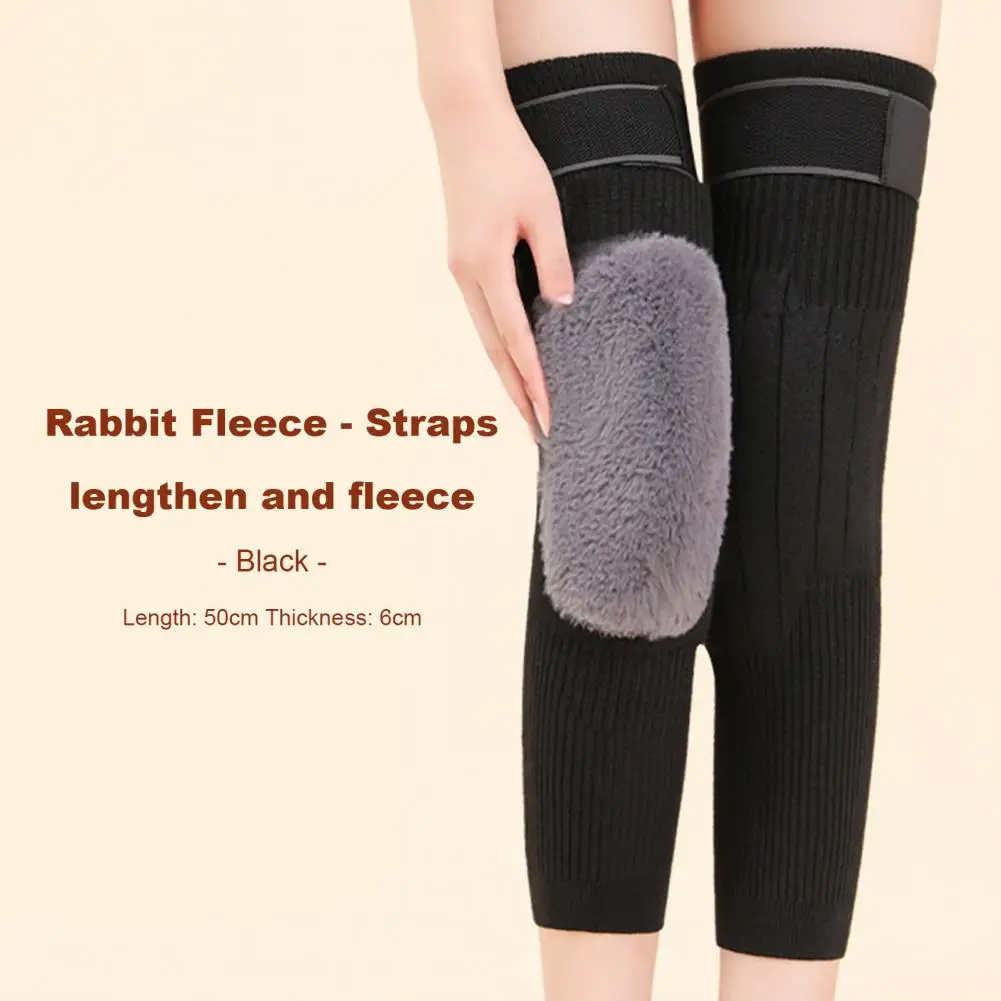 Over-the-knee Socks Winter Knee Warmers with Heat Retention Anti-slip Design for Elderly People Thickened Elastic for Arthritis