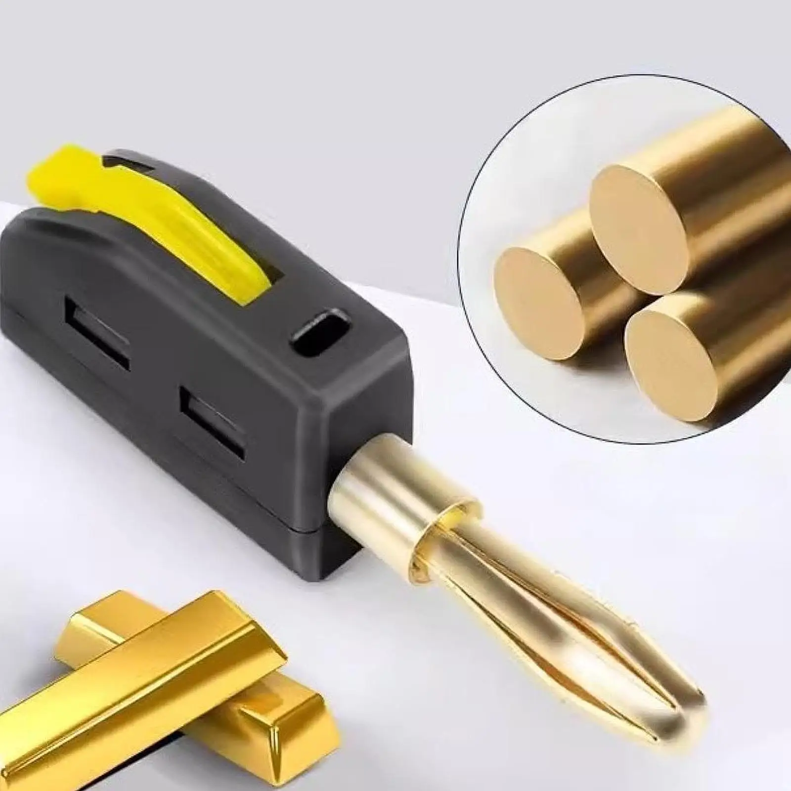 

4mm Banana Plug Mini Stackable Banana Plug for Wall Plates and Receivers