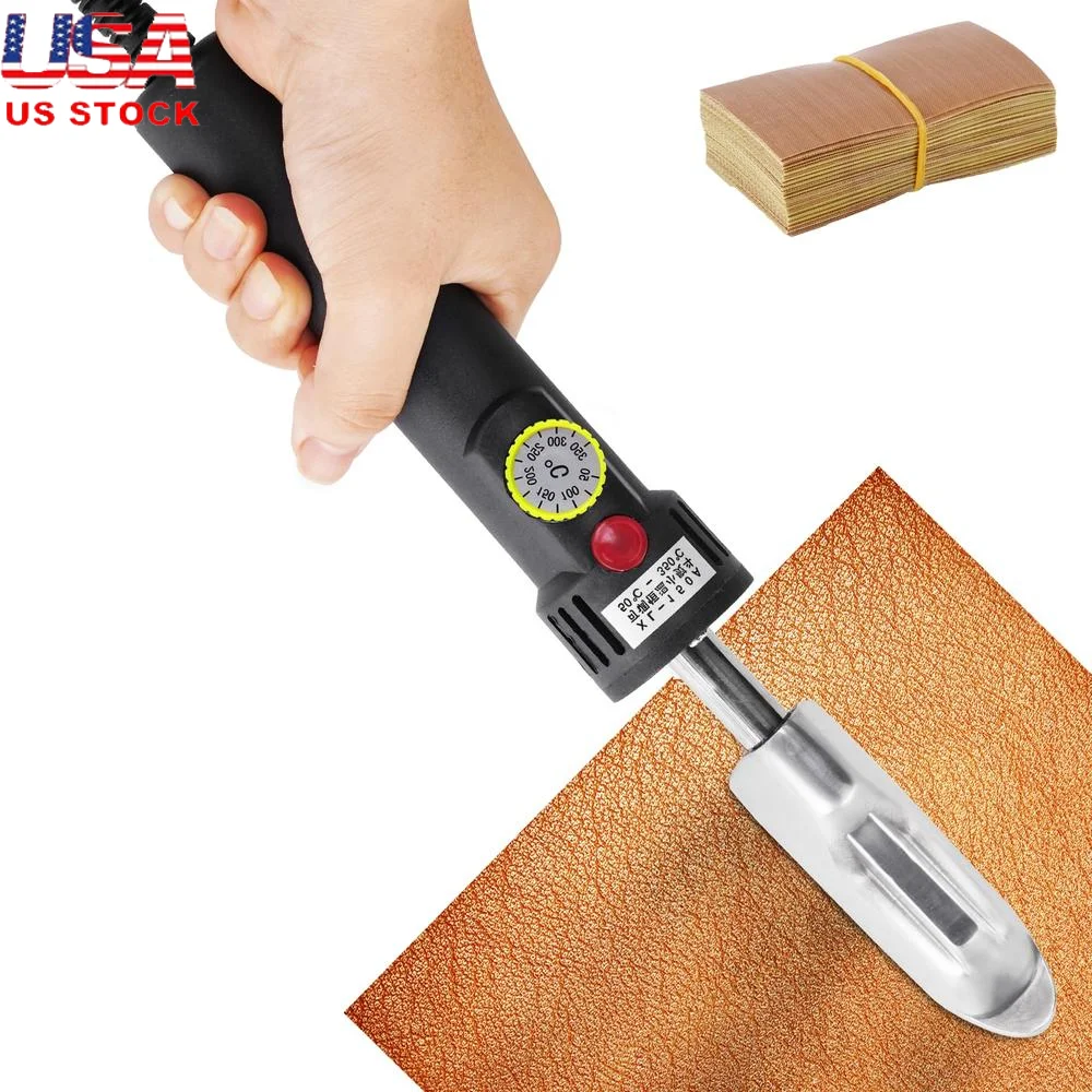 Electric Mini Iron Crafts Quilting Leather Iron with Temperature Adjustment & High Temp Tape