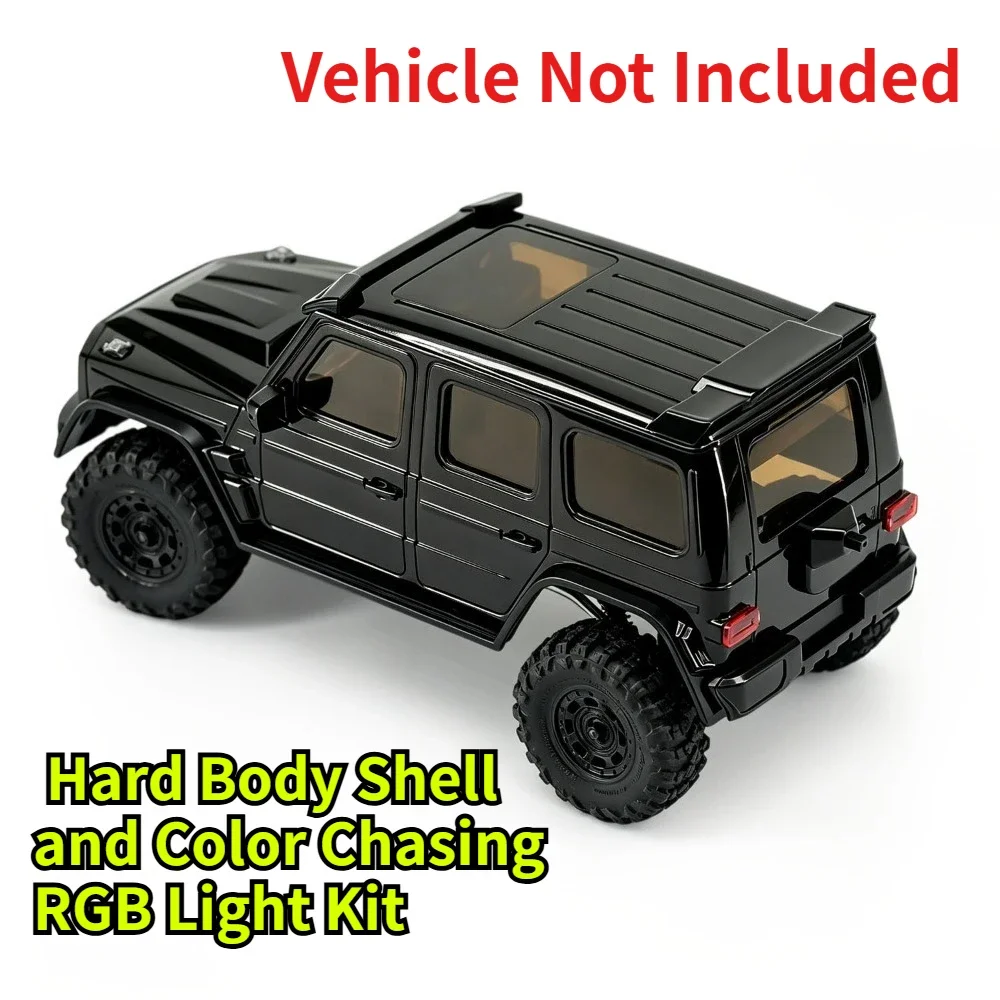 RC Crawler Car Hard Body Shell With Color Chasing RGB Light Kit For Axial SCX30 1/30 Scale Simulation Decor Upgrade Accessories