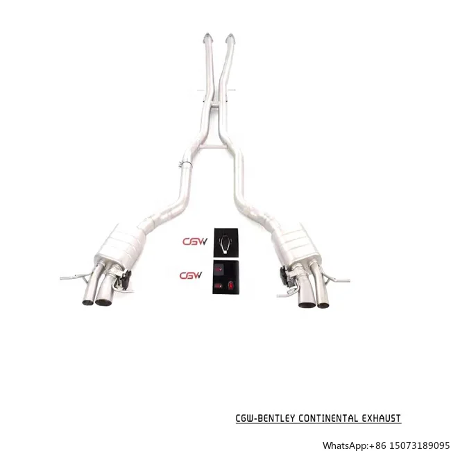 CGW High Performance Valve Exhaust Piping System for Continental GT 6.0T V8 W12 2011+