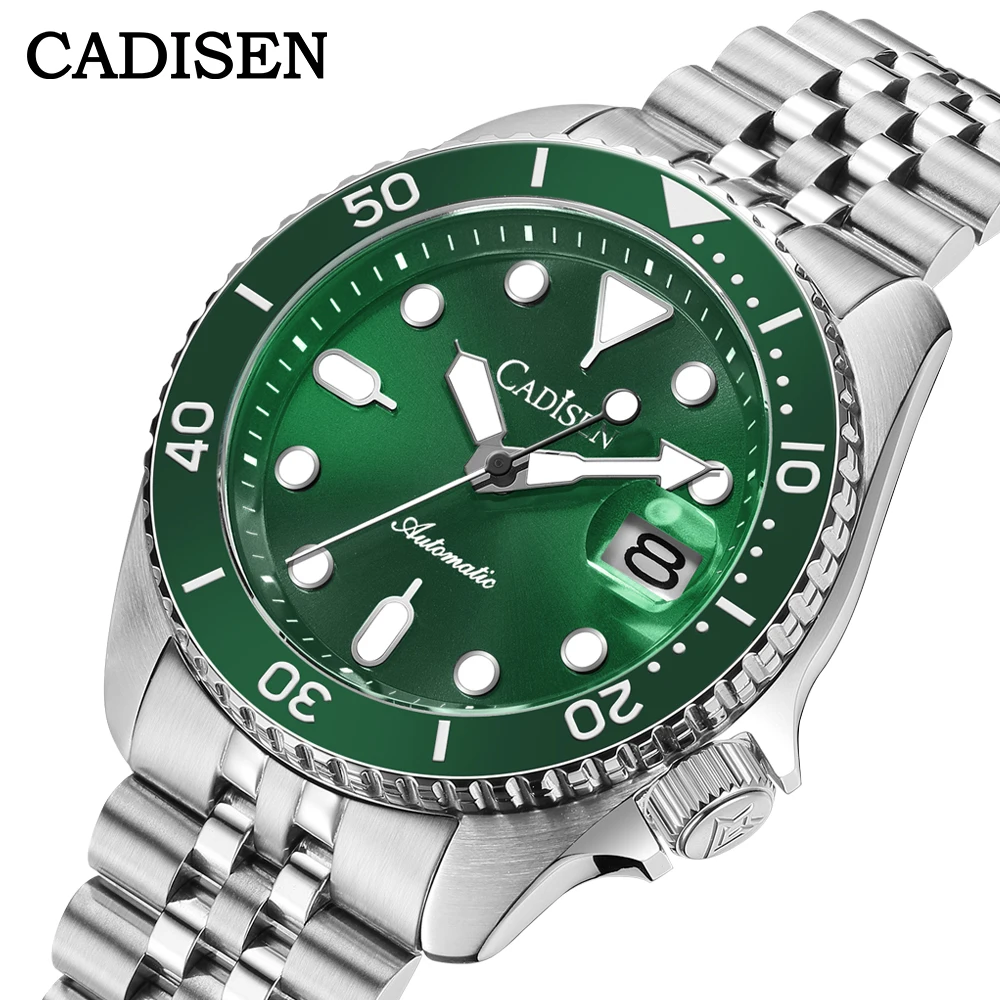 CADISEN 2024 New BGW9 Night Water Ghost Men's Watches Mechanical Wristwatch for men Automatic watch Japan NH35A 20Bar Dive Clock