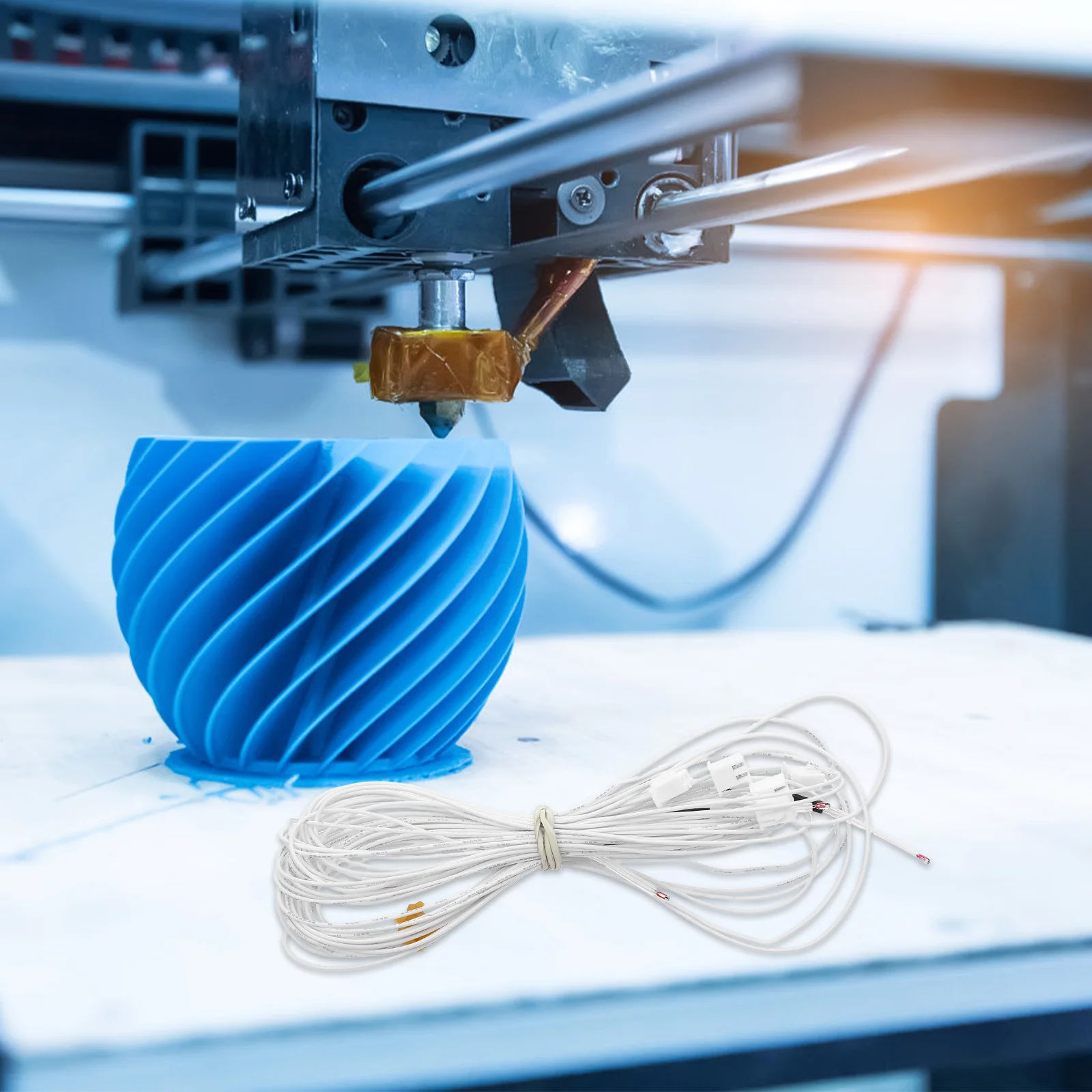 5 قطعة طابعة ثلاثية الأبعاد استشعار درجة الحرارة التحقيق Xh2.54 K نوع الحرارية ل Hotend ساخنة السرير استبدال الأسلاك تسخير الطباعة ثلاثية الأبعاد #3