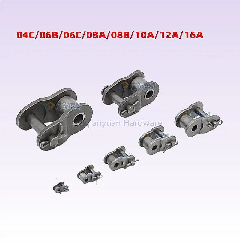 Single Row Half Buckle Chain Buckle 04C 06B 06C 08A 08B 10A 12A 16A Carbon Steel Industrial Drive Short Pitch Roller Chain