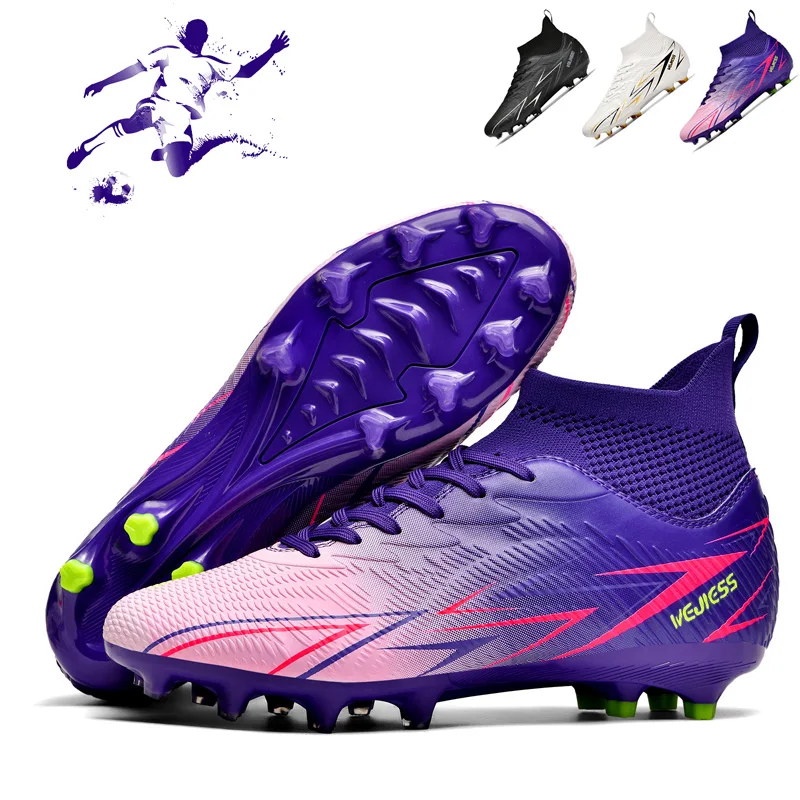 

Professional Match Football Shoes Men Outdoor Cleats Society Training Soccer Shoes Long Spikes Sneaker Ultralight Football Boots