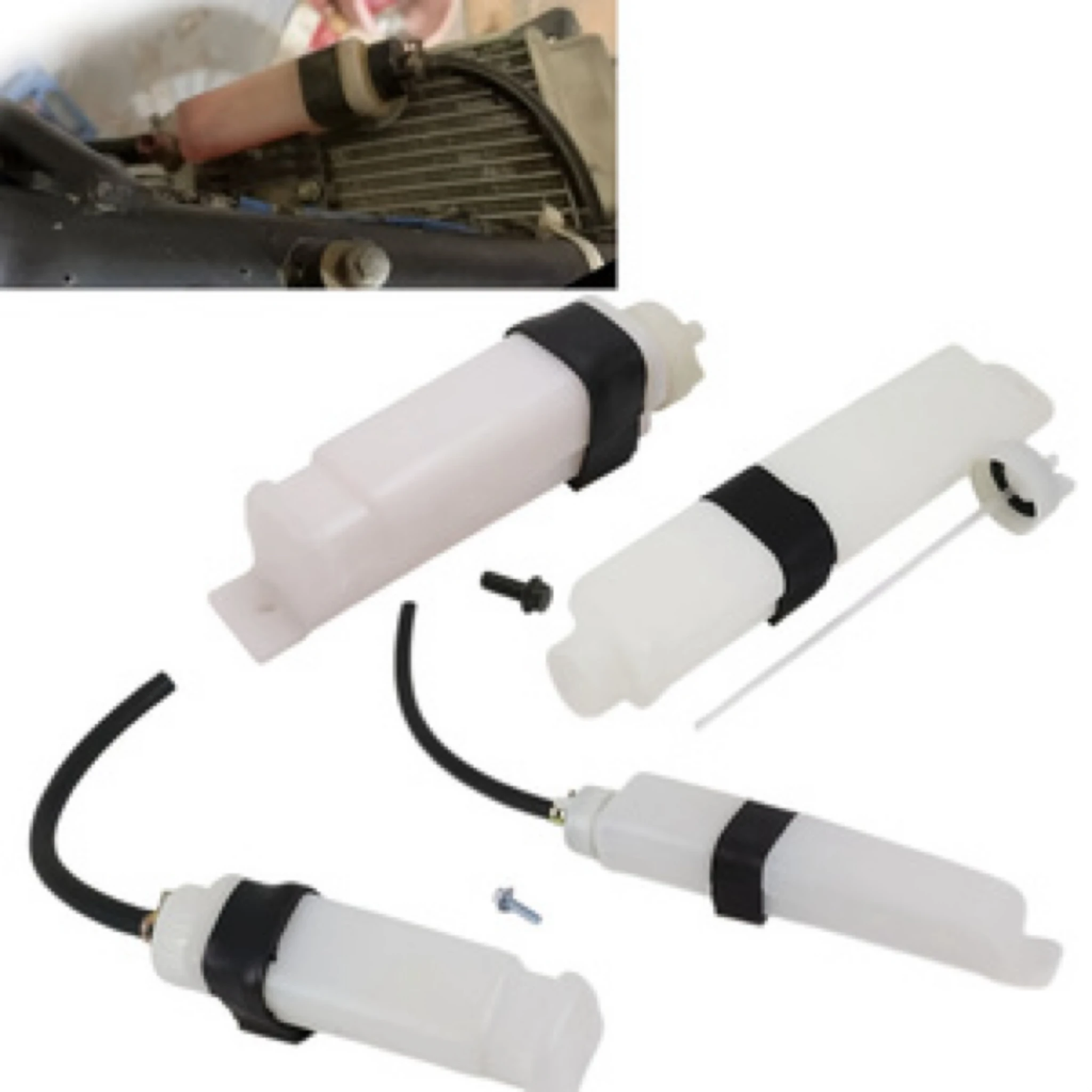 Réservoir de liquide de refroidissement en plastique pour radiateur, 200ml 300ml, universel pour moto tout-terrain, modification aftermarket