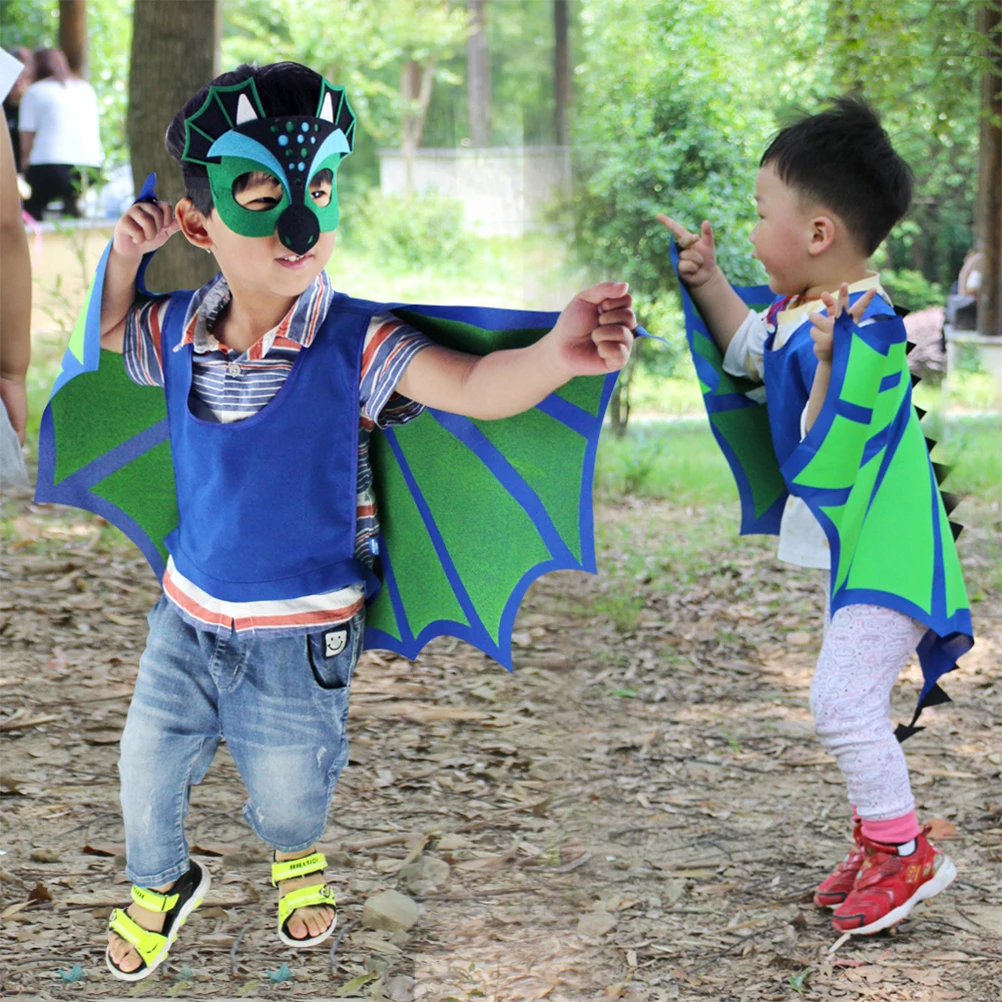 

s Costume Pterosaur Wing Cape Mask Goggles Soft Elastic Strap Party Carnival Cosplay Outdoor Festival Themed