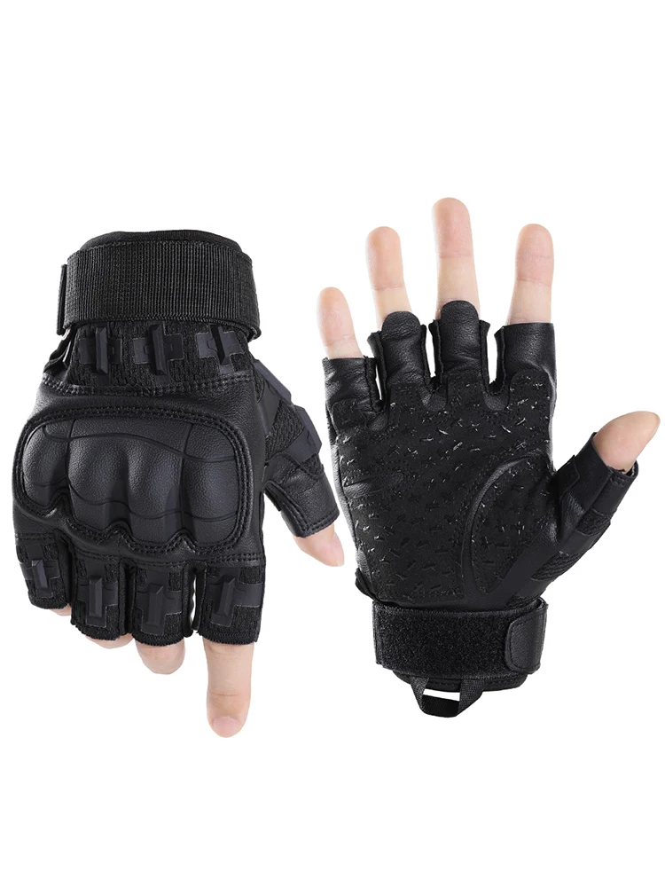 AliExpress mvptoo Tactical Fingerless Gloves Outdoor Combat Hunting Shooting Airsoft Hiking Camping Cycling Sports Work Anti-slip Protective Gear