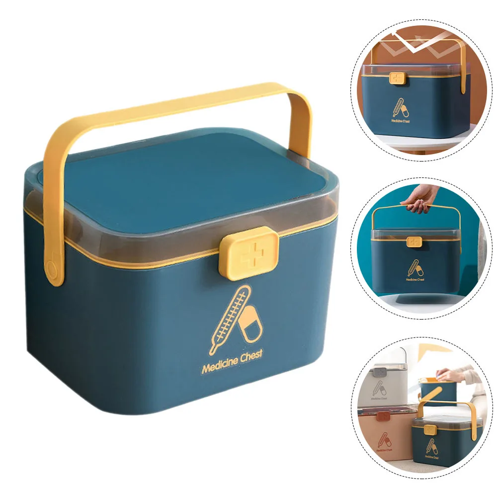 التعامل مع صندوق الإسعافات الأولية للطب، مشبك دوار محمول، حقيبة تخزين ذات سعة كبيرة، منظم طبي في حالات الطوارئ