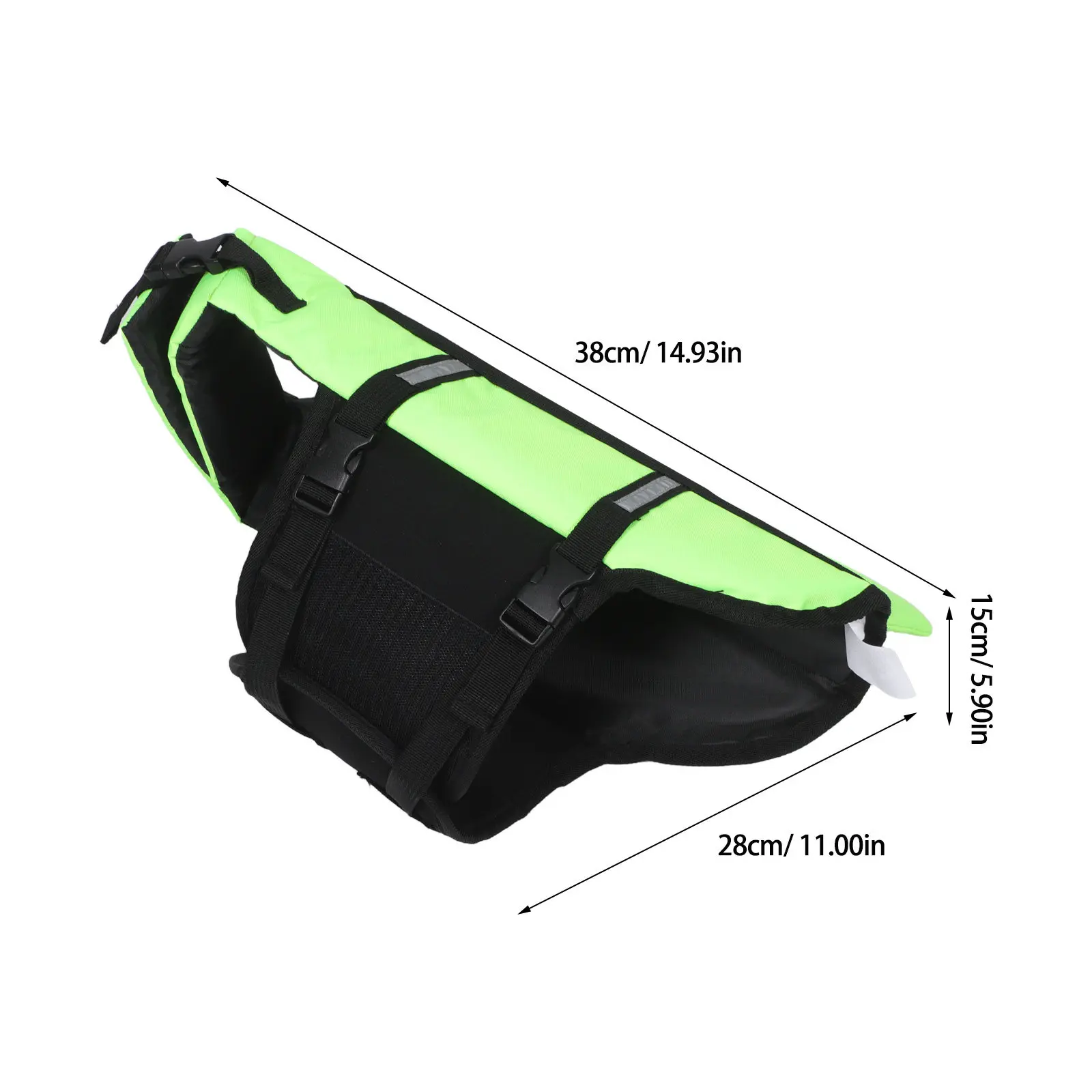 Dog Life Jacket Adjustable Reflective High Visibility Buoyancy Vest with Rescue Handle for Swimming