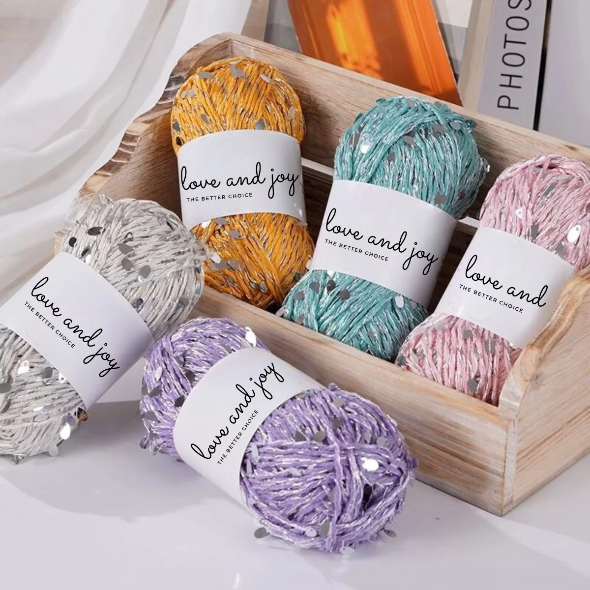 Sparkly Silver Thread Yarn, Great for Hand Knitting, Crocheting Hats and Bags, DIY Home Stuff, and Crafts