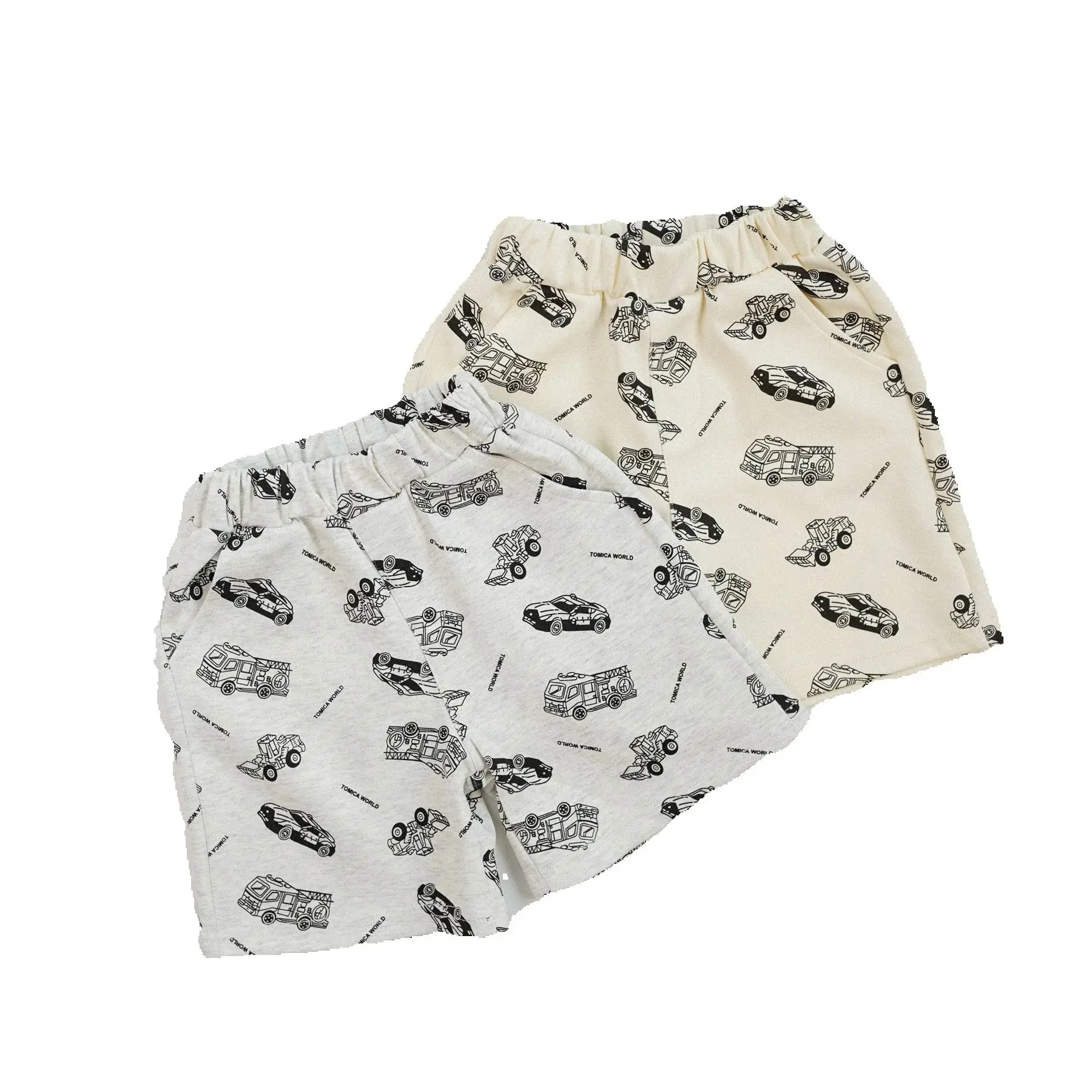 

2025 All Over Car Print Boys Summer Shorts Children's Bermuda Cotton Shorts for Girls Summer Kids Pants Breathable Cool