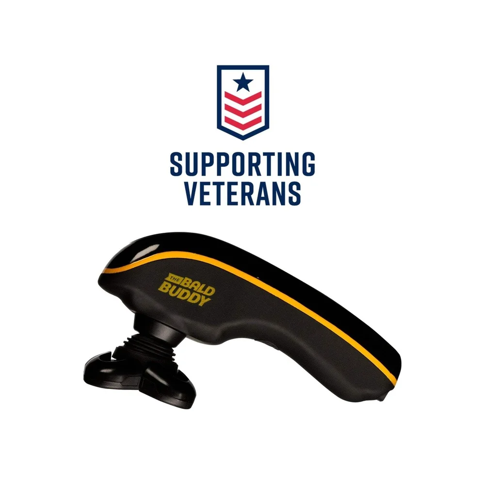 Ergonomic Bald Shaver IPX7 Waterproof Rotary Design Cordless Wet Dry Use 5 Blades Easy Clean Replaceable Head Cleaning Cup