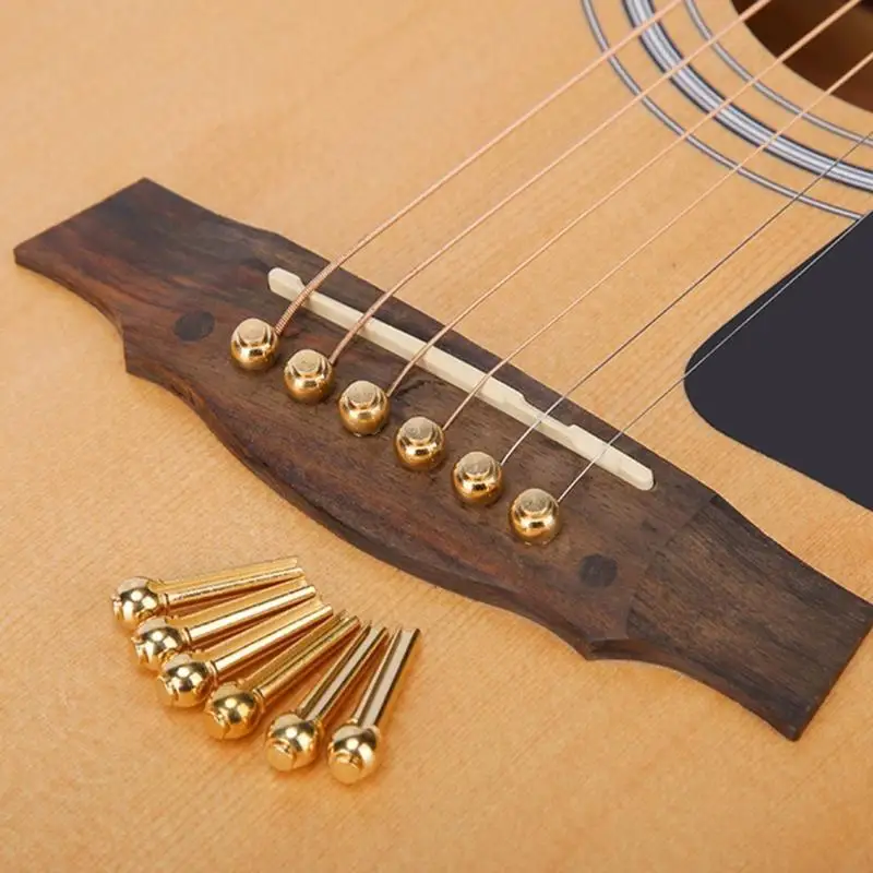 Acoustic Guitar Bridge Pins Pegs with Puller Guitar Accessories Easy to Install 