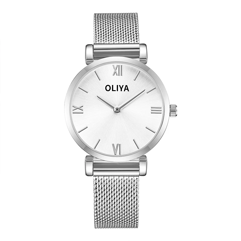 Montres à quartz en or rose pour femmes, marque de luxe, multicolore, mode, chiffres romains, superbes montres