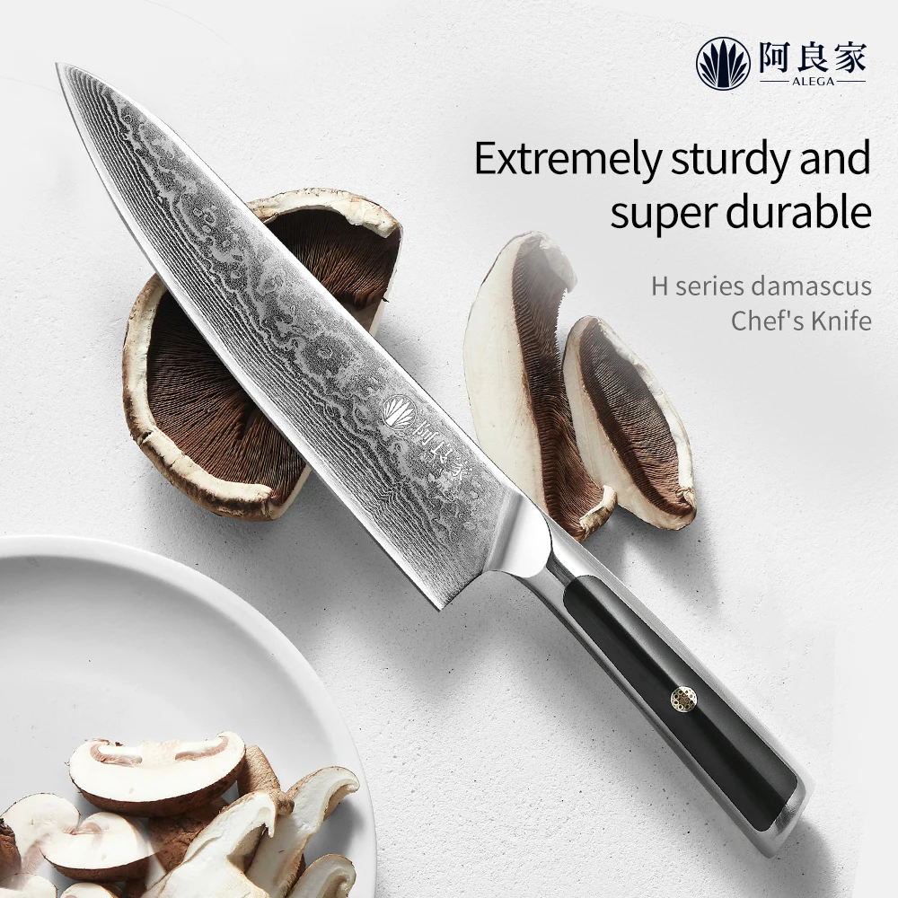 

ALEGA 10CR15MOV kitchen knife household Damascus steel sharp meat cutter beef knife household kitchen cutter