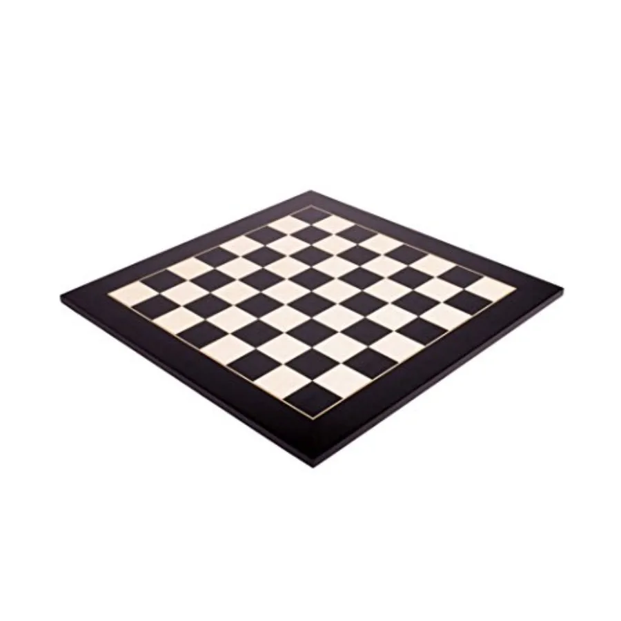 

Standard Traditional Chess Board for Home and Tournament Use 2.25 Square Size with Blackwood and Bird's Eye Maple Design in Sat