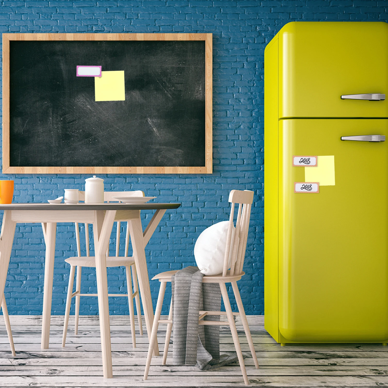 16Pcs Fridge Magnetic Notepad Dry Erase Reusable Labels for Home Kitchen Decoration Locker Whiteboard Organization