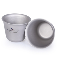 Boundless Voyage Titanium Tea Cup Mini Wine Cup 15ml Outdoor Travel Picnic Camping Tableware Whiskey Flask Tea Cup