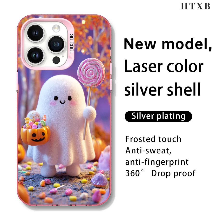 할로윈 롤리팝 호박 유령 아이폰 17에서 11 프로 맥스 플러스로