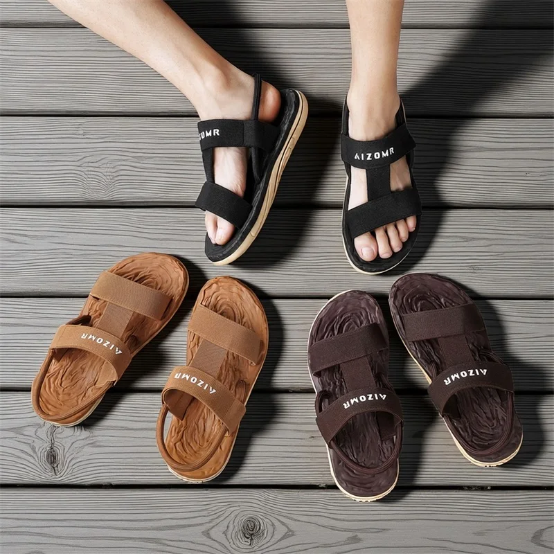 

Streetwear Style Men's Flip Flops, Breathable Woven Strap Thong Design, Non-Slip Wear-Resistant Sole, Summer Outdoor Sandals