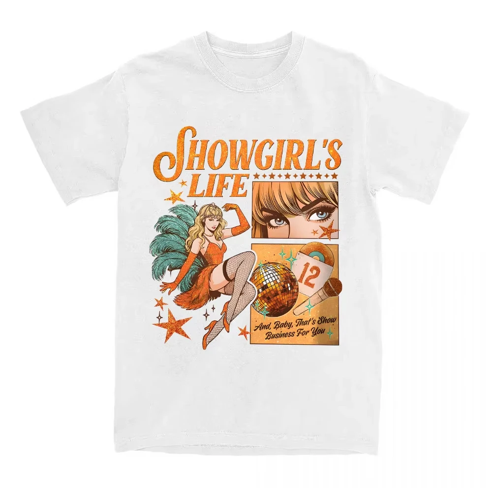 

Showgirls' Life Graphic T-shirt Casual Short Sleeve T-shirt for Women Men Unisex Streetwear Print T-shirt Crop Top Топ