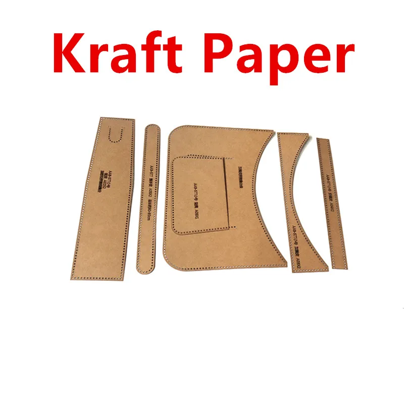 1Set Handmade Craft Women Underarm Bag Sewing Pattern Kraft Paper Leather Stencil Sewing Template 31.5*21*7cm