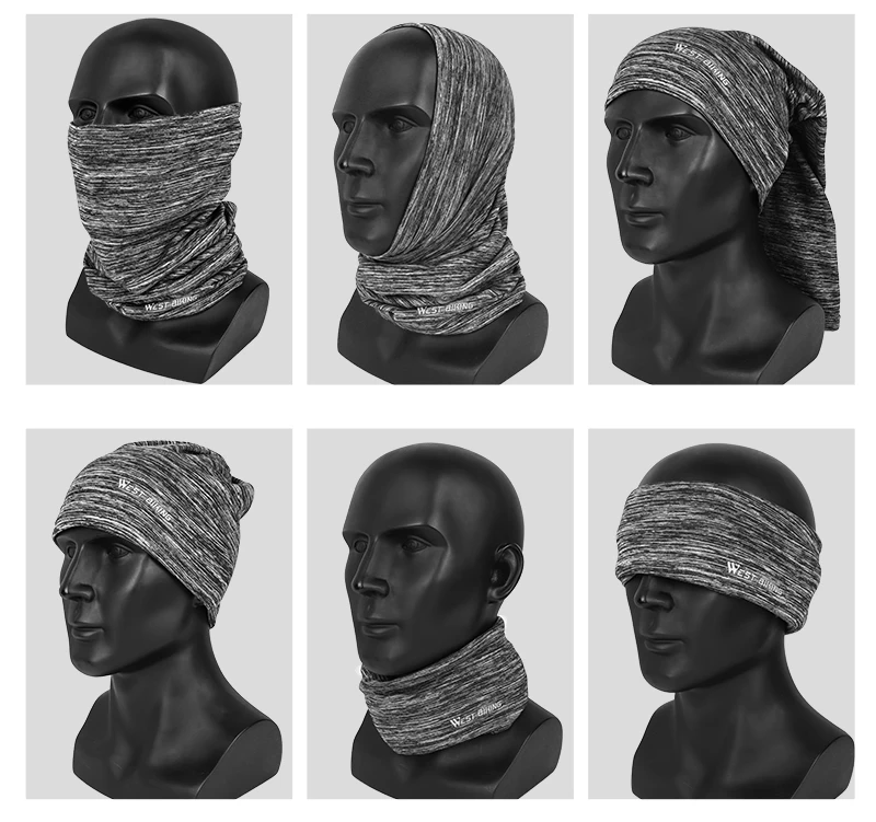 WEST BIKING Winter-Radschal, Bandana, Fleece-Halswärmer, dehnbar, hautfreundlich, Gesichtsmaske, Kopfbedeckung zum Skifahren, Laufen, Wandern – Detail 7