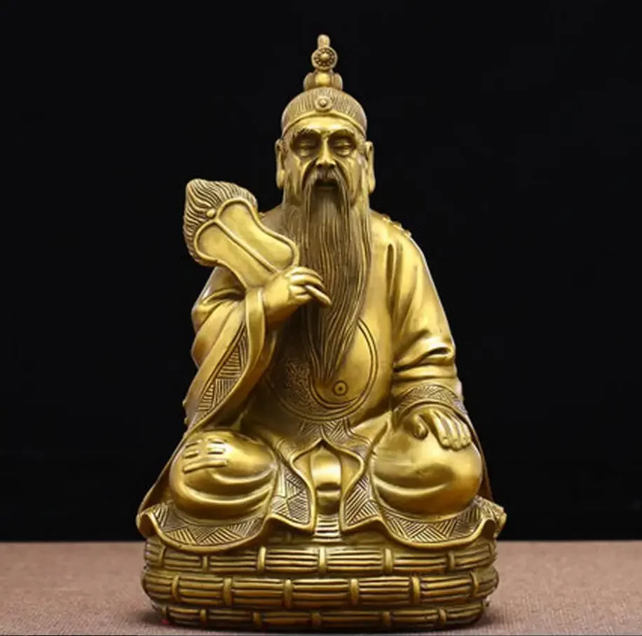 

Pure copper Decoration of the Supreme Lord Sanqing statue, Taoism, founder of Sanqing, decoration of bronze statue