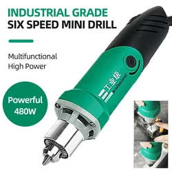 Electric Grinder Engraving Machine 480W Sander Polisher Drill Bit Mini Electric Drill Metal Processing Woodworking Rotary Tool S