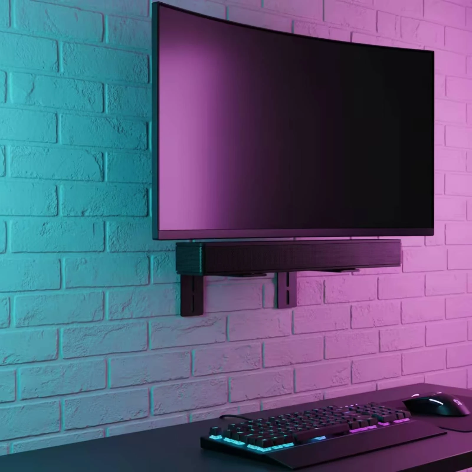 Soundbar Wall Mount Sturdy Soundbar Mount Bracket Speaker Wall Bracket Easy to Install Speaker Brackets Anti-Slip