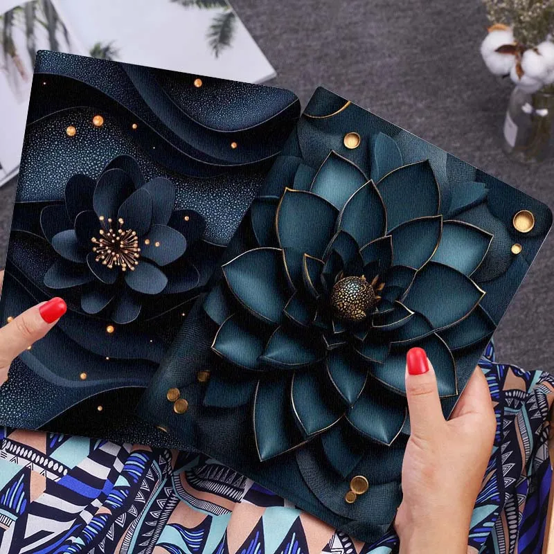 

Popular Blue Lotus Decor Gift For Xiaomi Redmi Mi Poco Pad 2 5 6s 7 7s Ultra Pro Max 14 12.4 12.1 inch Soft Tablet Case