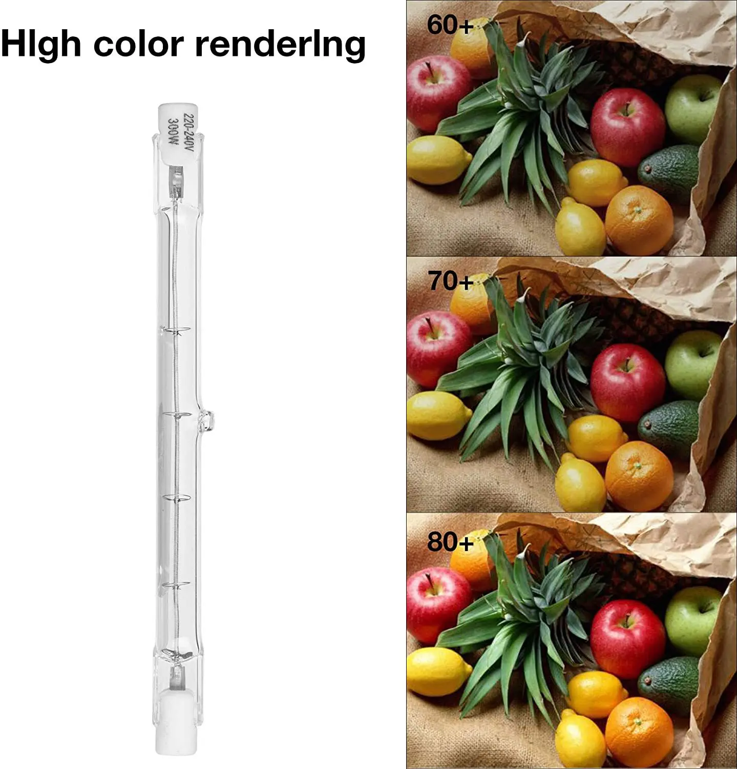 10 Pcs 300W 400W 1000W High Power Halogen Lamp R7S Glass Tube Tungsten filament lamp Light Bulb AC110V  220V Floor Flood Lamps