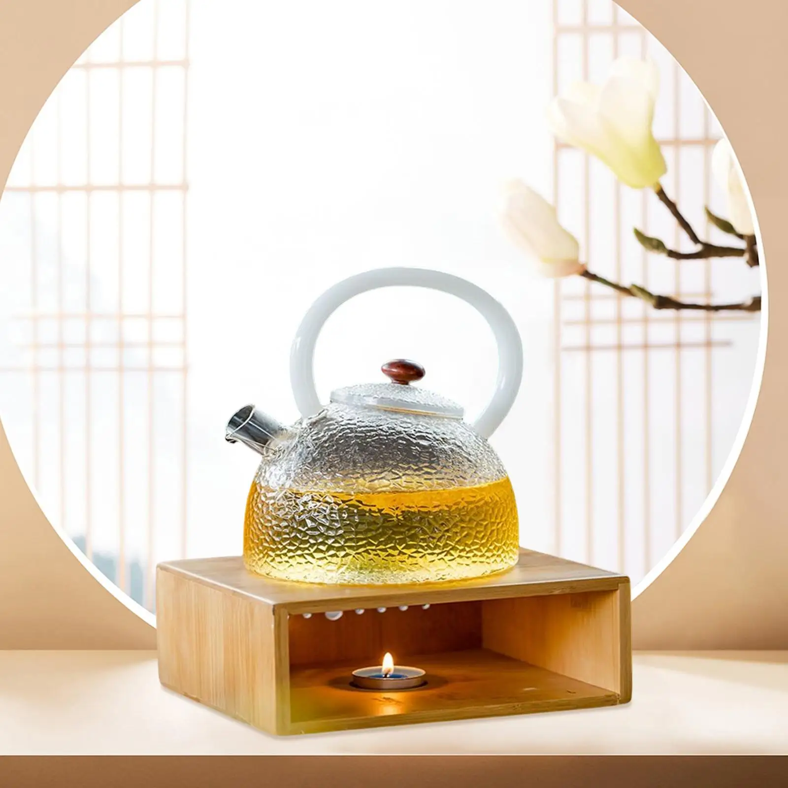 Teapot Warmer Decoration Heat Preservation Bamboo for Holiday