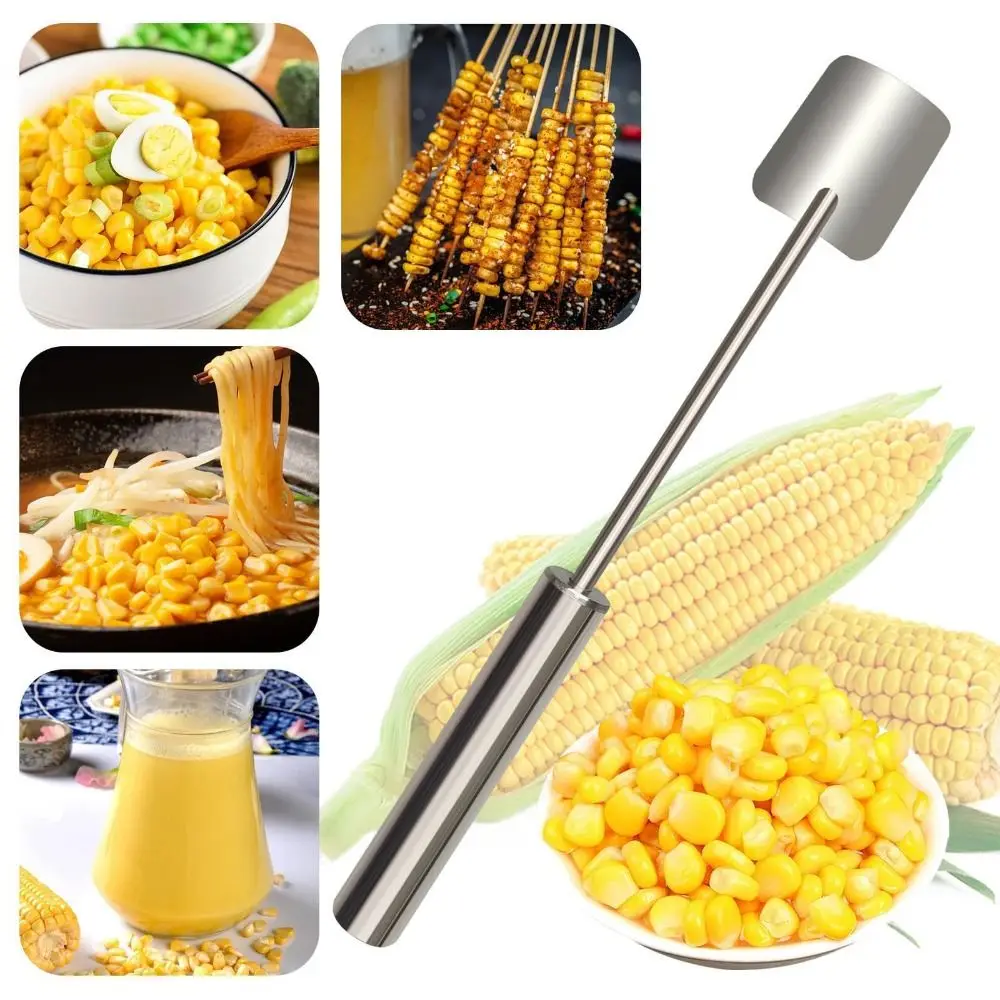 New Stainless Steel Corn Cob Peeler with Ergonomic Handle Quick Removing Corn Stripper Planer Tool Corn Kernel Removing