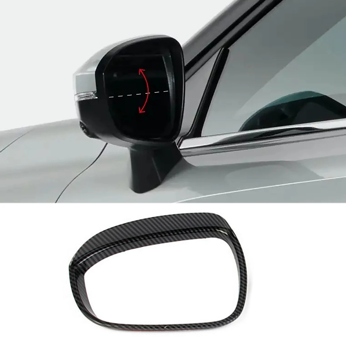 Rear View Mirror Cover for 2022 Mitsubishi Outlander Car Rear View Mirror Rain Eyebrow Cover Trim Shield