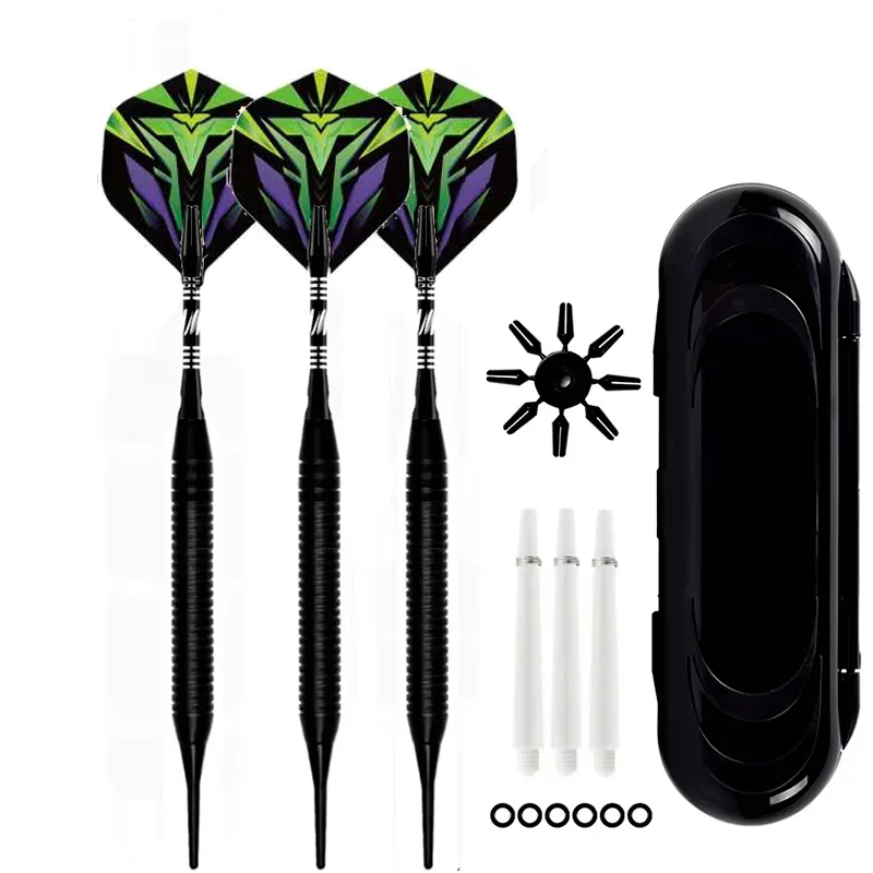 

20g Soft Tipped Darts Professional Indoor Plastic Tip Darts Set for Electronic Dartboard Games Plastic Storage Box