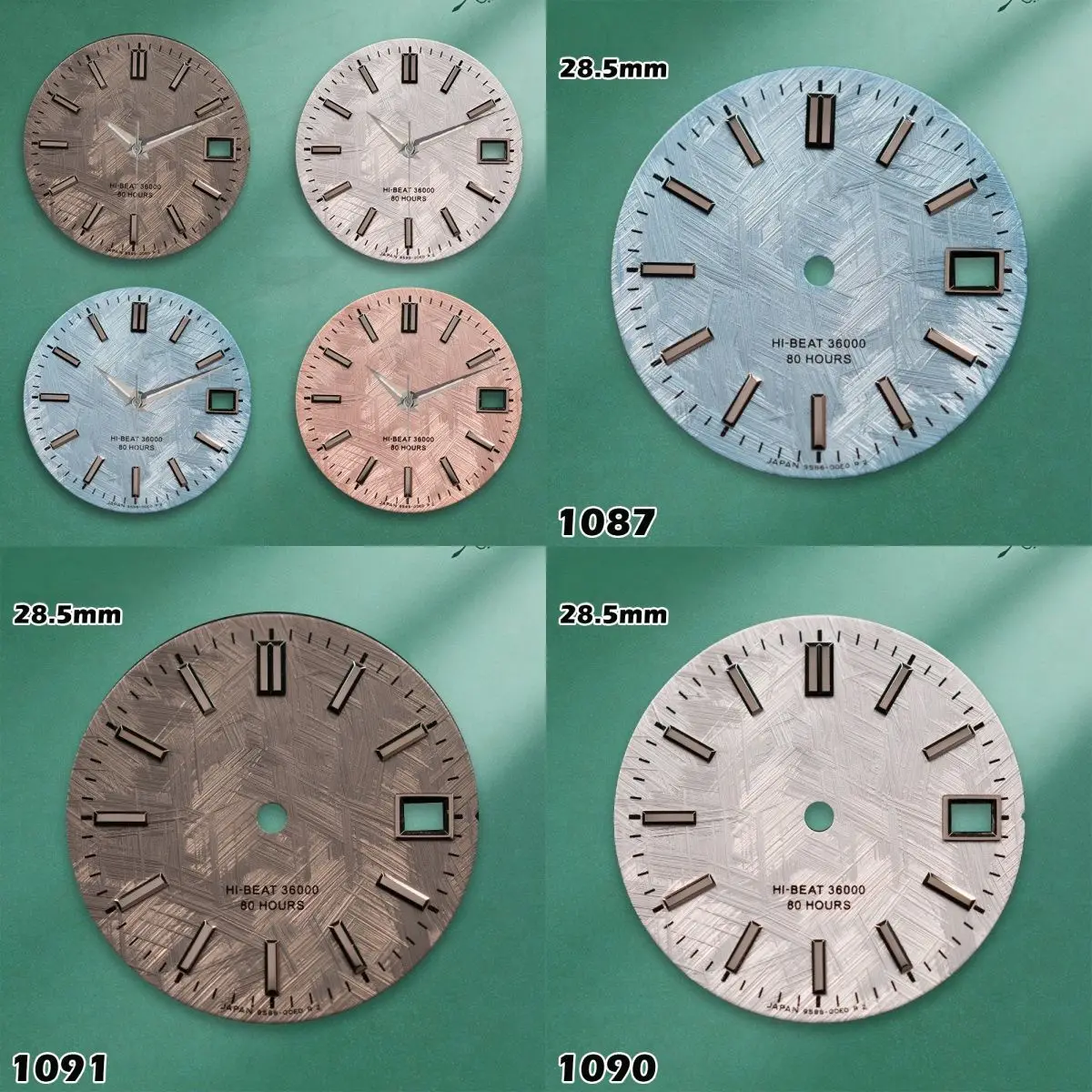 NH35/NH36 Movements GS-type 28.5mm Weaving patterns Metal GS-type Dial Watches for men Watch Modification Accessories