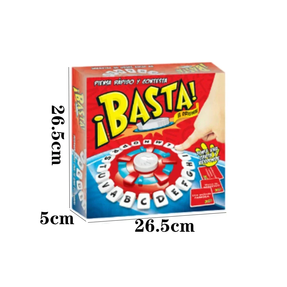 Basta Gioco di Tapple Word spagnolo - Versione di giochi di Tapple in inglese Gioco da tavolo con stampa di lettere a pensiero rapidoRegalo di Natale